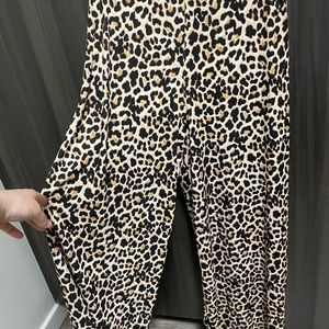 Zara leopard flowy pants
